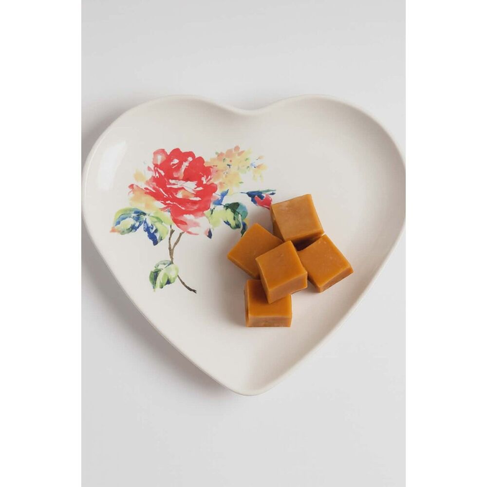 Fiestaware Fiesta 9" Heart Plate Bowl Floral Bouquet Ceramic Serving Dish